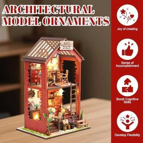 Нова Къща за сглобяване с осветление и мебели – творчески DIY сет дом