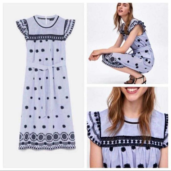Красивa рокля за госпожица  Zara и униклани дамски рокли Zara,H&M