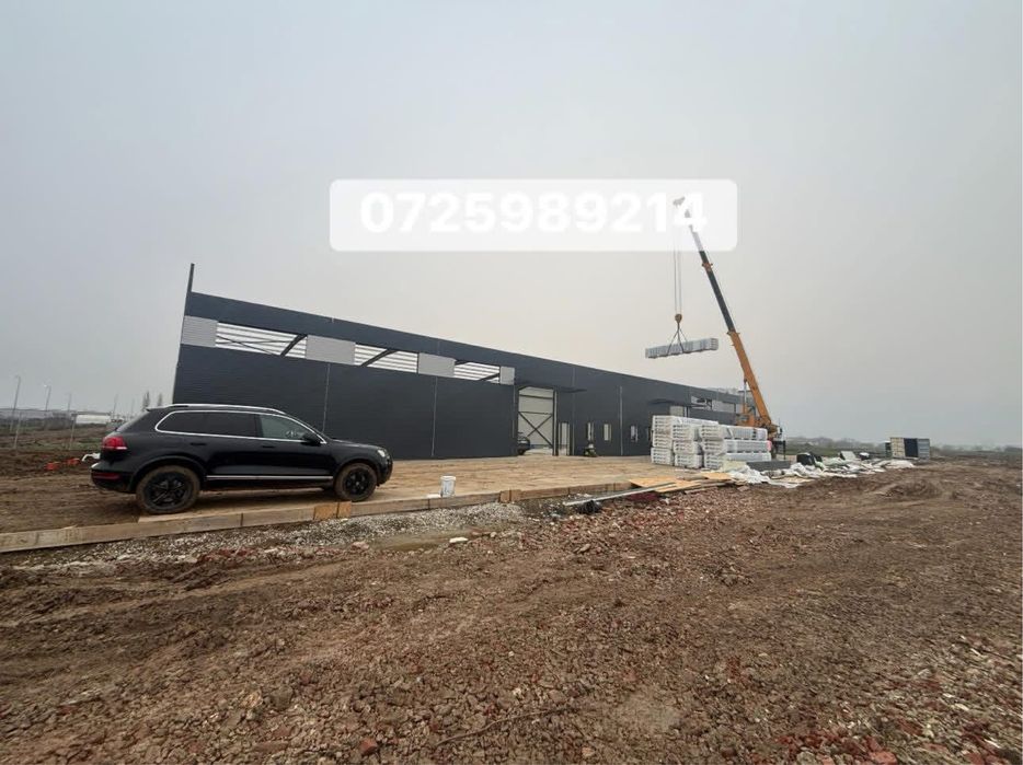 Hale metalice de 600mp cu panouri sandwich containere pentru birouri