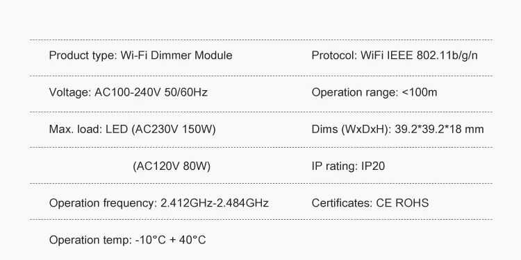 AVATTO N-DMS01 WIFI ДИМЕР модул за контрол на осветление 1/2C | TUYA