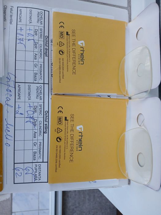 Lentile ochelari bifocali.