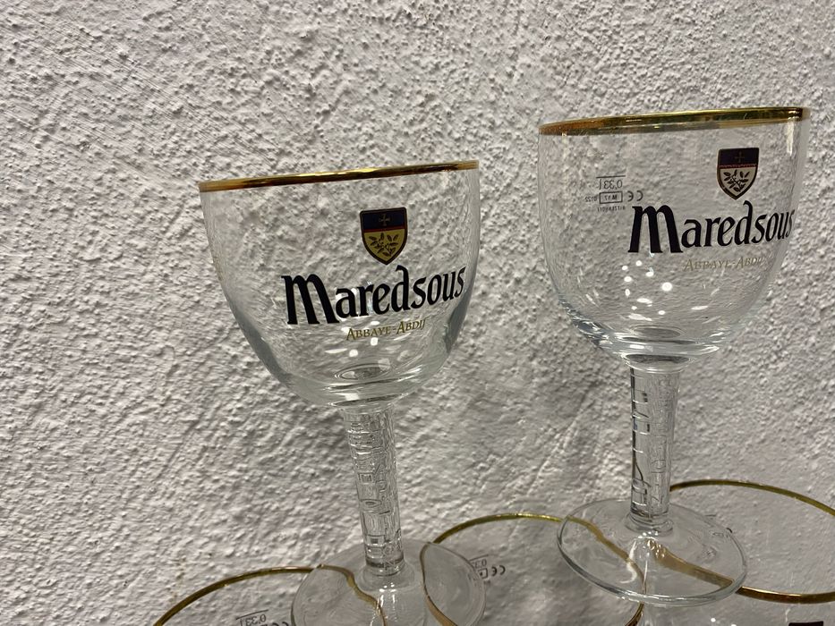 Белгийски бирени чаши Westmalle Maredsous комплект Белгия
