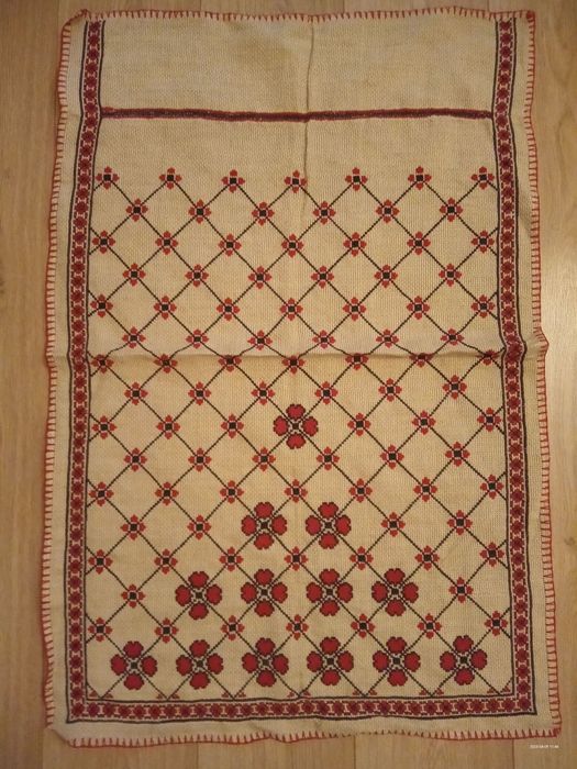Mileu + fata de masă broderie manuală artizanat