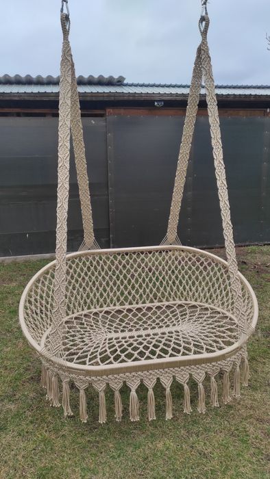 Leagăn suspendat dublu/balasoar/hamac macrame