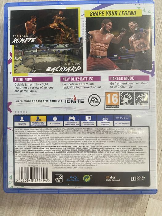 Диск UFC 4 игра playstation