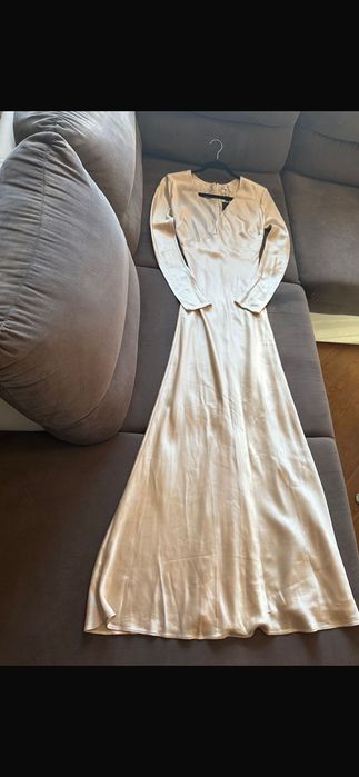 Rochie  ocazie satin ivoire sau mireasă