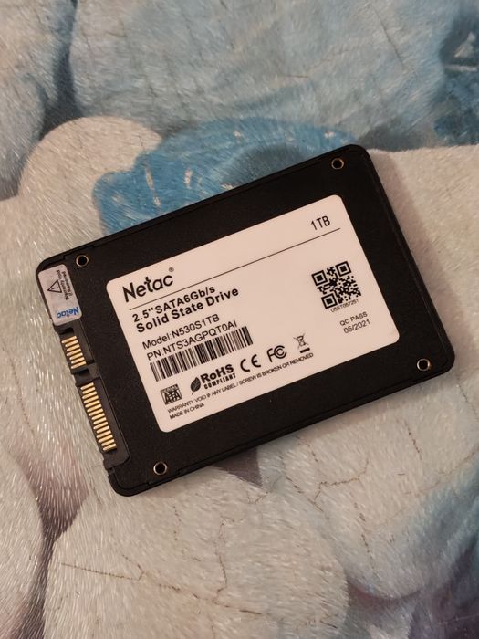 SATA Hard SSD  Netac 1 TB & HDD Hitachi 1TB PC Desktop & HDD West