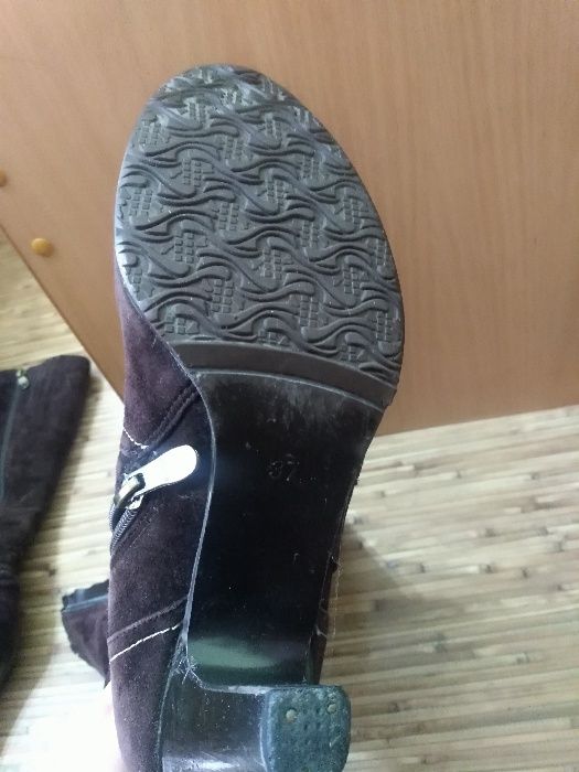 Сапоги из натуральной замши