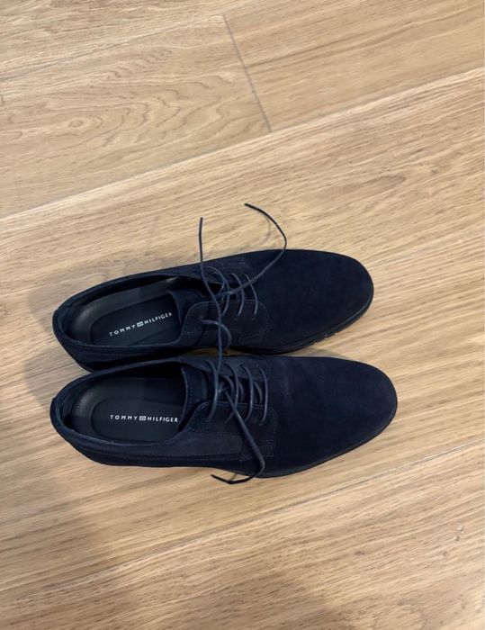 Pantofi Tommy Hilfiger piele intoarsa marimea 42 bleumarin