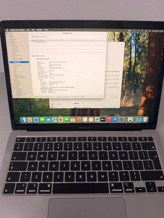 Macbook Air Retina, 13-inch, 2020, Model A2179, Intel Quad Core I7
