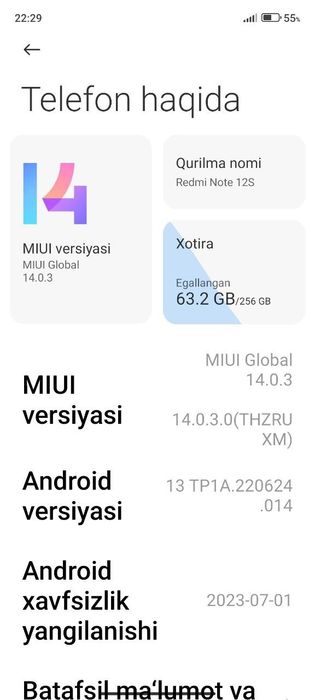 REDMI NOT 12 S yangi