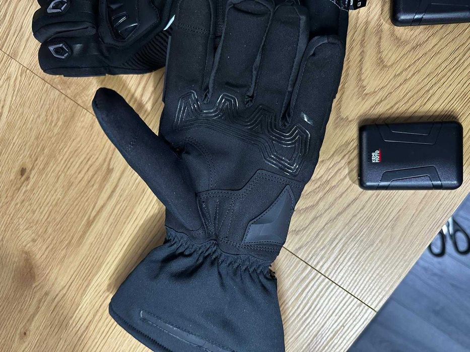 Manusi moto cu incalzire  KEMIMOTO waterproof marime XL - Noi