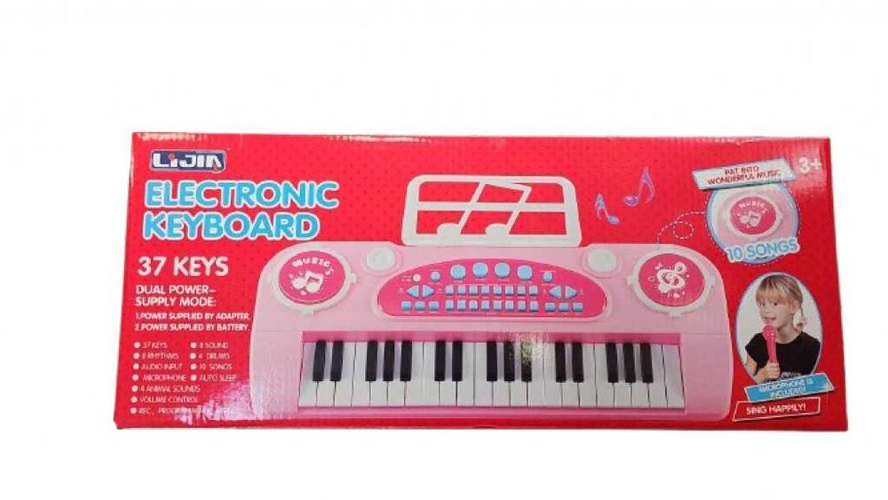 Розово детско пиано с микрофон