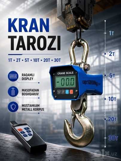 Электронные крановые весы 1-10т Tarozi kran elektron