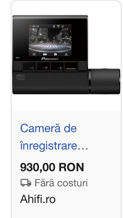 Camera bord utilizată de câteva ori vine fără accesori