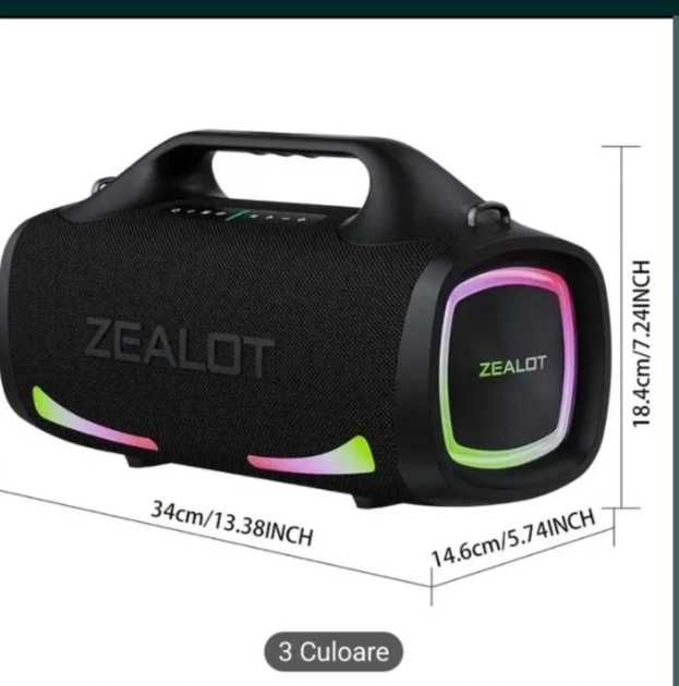 Zealot S79 Boxă Wireless, Subwoofer Portabil