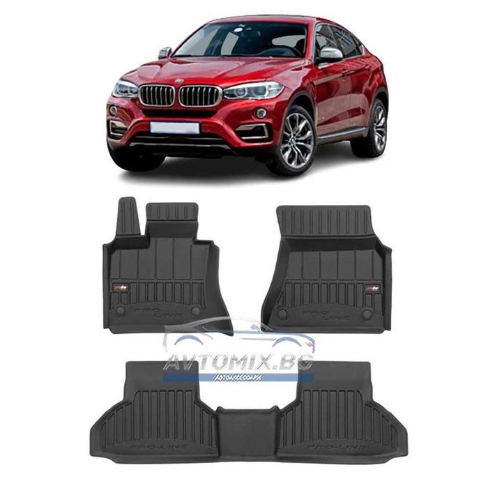 Гумени стелки зa BMW X6 F16, F86 2014-2019 г., ProLine 3D
