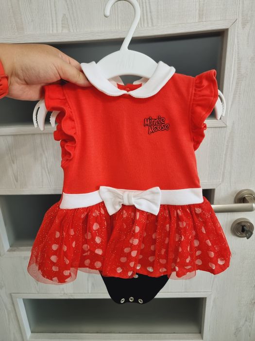 Rochita bebe rosie minnie mouse primark mas. 74 cm, 6-9luni