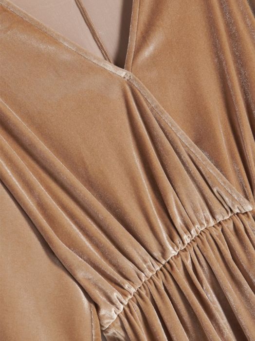 Rochie catifea aurie