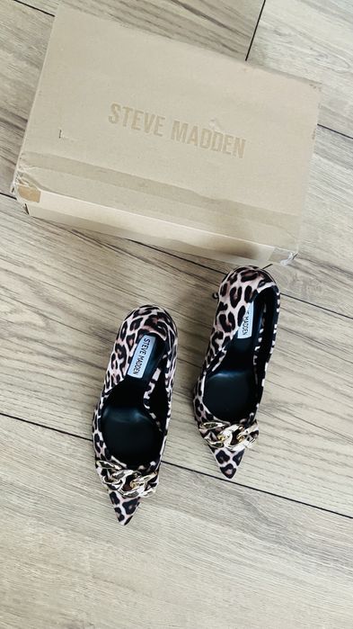 Обувки на висок ток Steve Madden, леопард