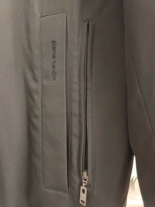Geaca lunga office neagra Pierre Cardin marimea 56 / XXL