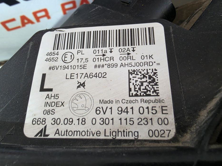 Far stanga led Skoda Fabia 3 Facelift dupa 2018 cod  6V1941015E
