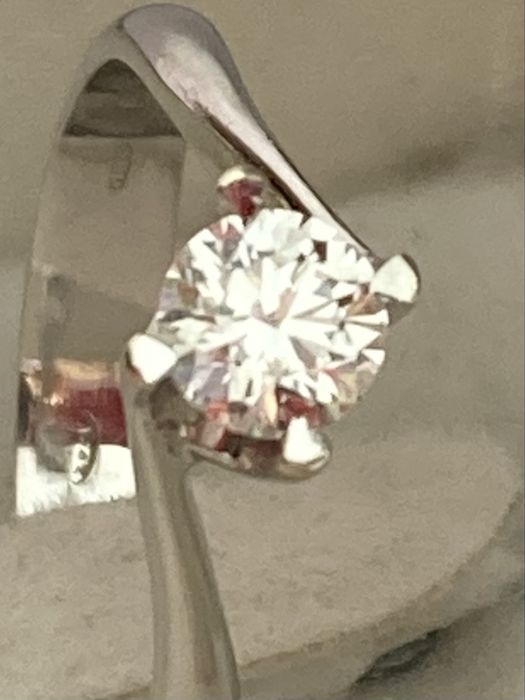 Inel Teilor aur alb 18kt.cu diamant 0.42ct