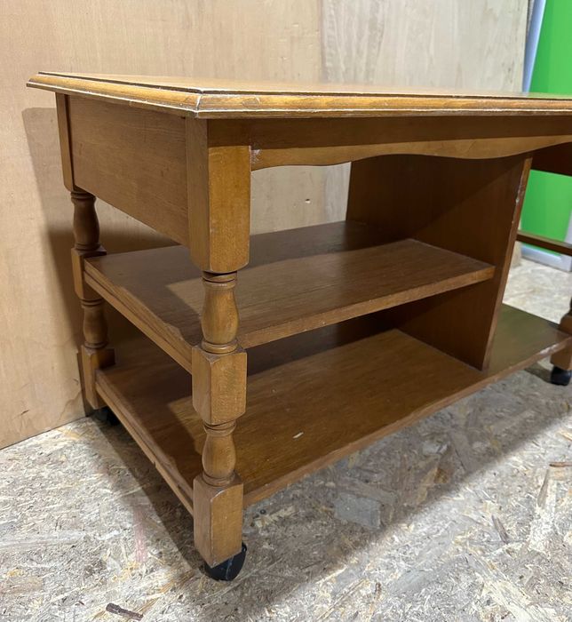 Masuta Vintage pe rotile; Masuta de cafea cu blat 89x46 cm; Masa