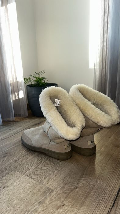 Оригинални, високи боти от велур и естествена кожа UGG, 44-ти номер