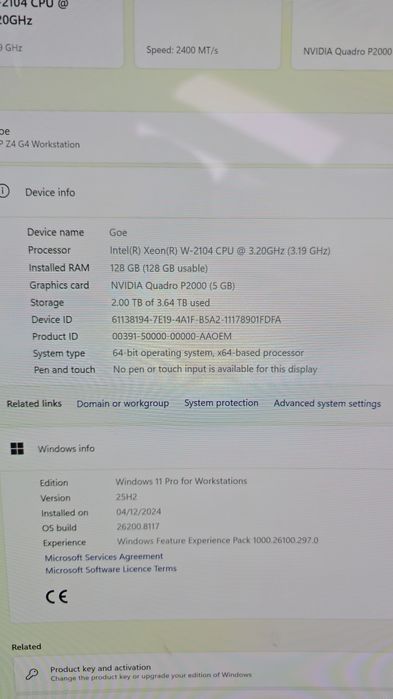 Workstation hp z4