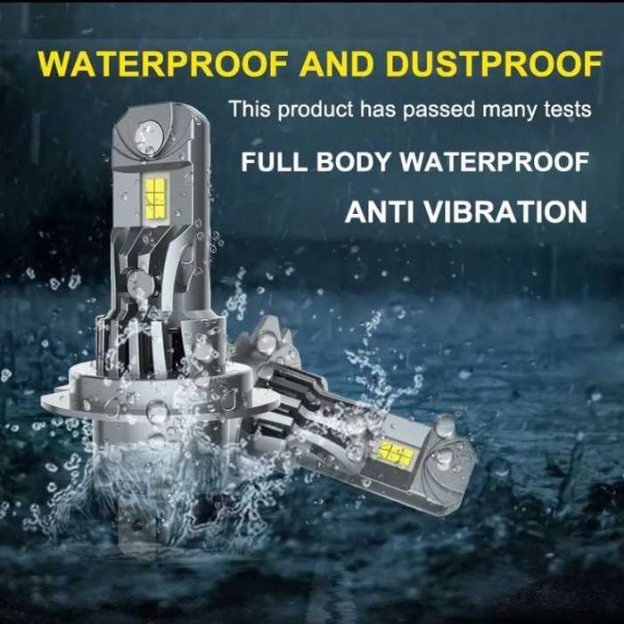 Диодни крушки H7 200W с вграден вентилатор