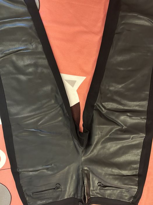 Jeans sportmax code si marella, pantaloni cu fata imitatie piele