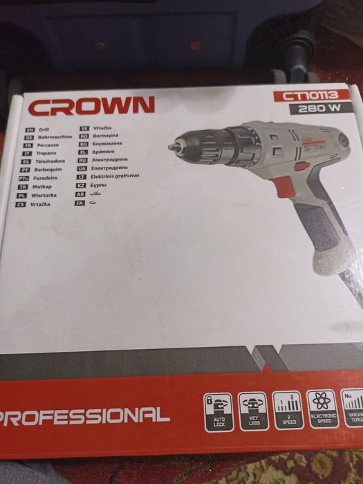 Шуруповёрт фирмы crown от сети 220 вольт