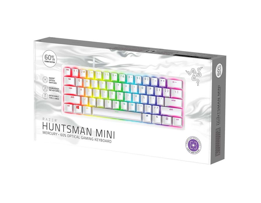 } Клавиатура игровая Razer Huntsman Mini Mercury Ed Red Switch USB RU