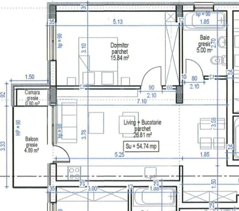 Zero comision, apartament finisat, incalzire in pardoseala, lift