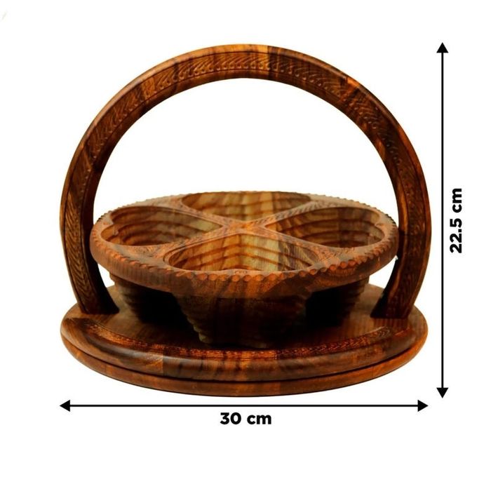 Складная деревянная корзина для сухофруктов, орехов или конфет