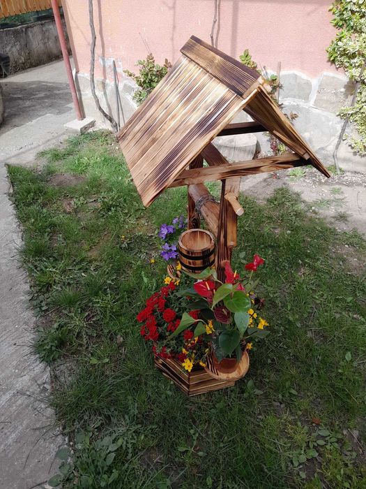 (10% отстъпка) Декоративен геран, кладенец, декорация за дома