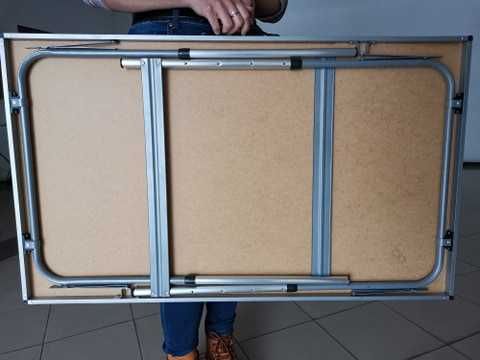 Комплект от ТРИ АЛУМИНИЕВИ СГЪВАЕМИ МАСИ с регулируема височина