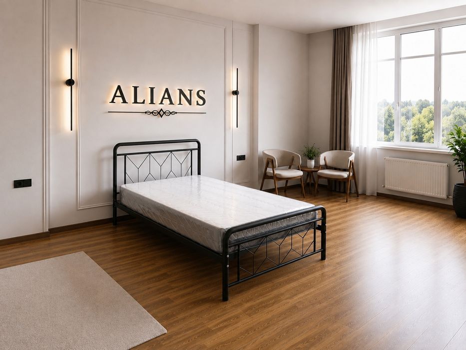 Кровать ALIANS двуспальнаяи односпальная, kalavat, matras, Loft temir