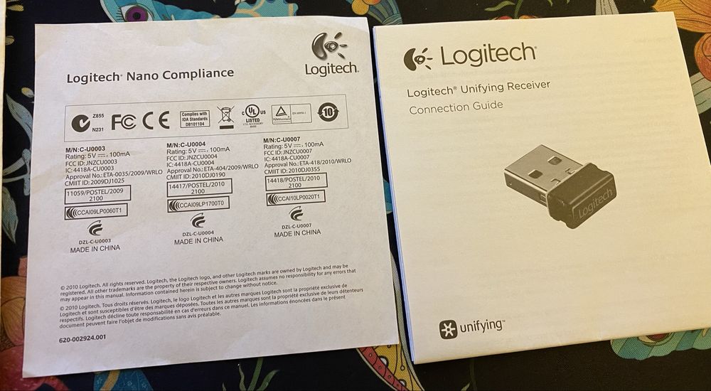 Logitech unifying receiver C-U007 nou mouse & keyboard  6 dispozitive