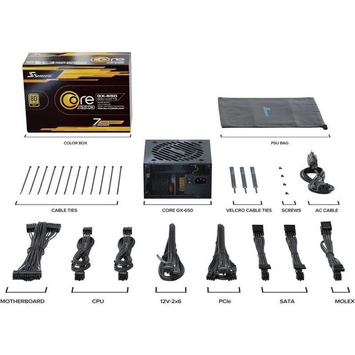 Sursă Seasonic Core GX-650-V2 650W 80+ Gold ATX 3.1 full modulară nouă cu garanție