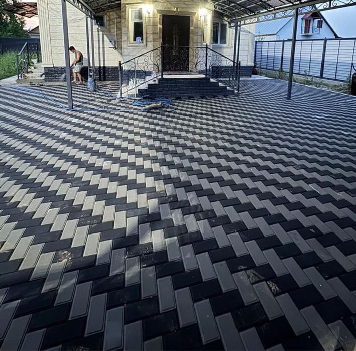 Брусчатка  кирпичик бордюр поребрик