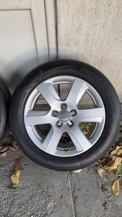 Jante originale Audi R17 5x112 ET25 + anvelope vară Tigar 225/55 – A7 / A6 C7