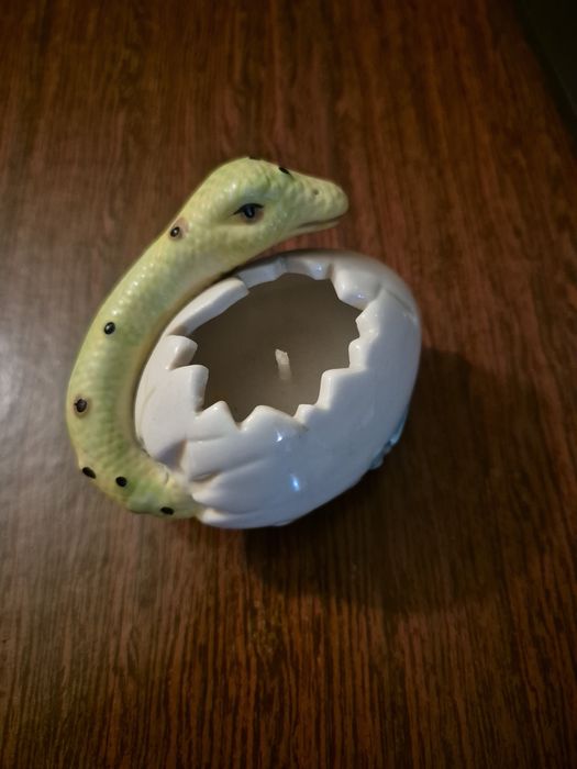 Подсвечник- свеча, змея,  керамический.
