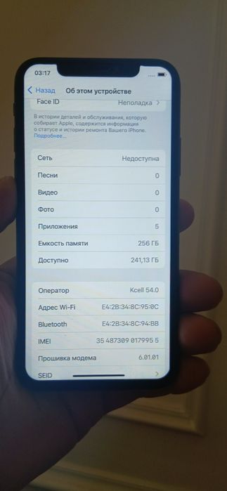 Iphone X  256 Гб  Емкос 100 обмен бар