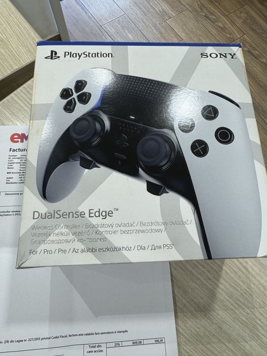 Controller PS5 DualSense Edge white nou sigilat garantie 2 ani eMag