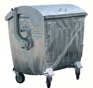 Оцинкованный контейнер для мусора