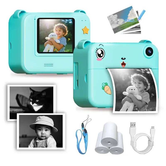 Детска камера с функция за печат Детски фотоапарат с дисплей 4 цвята