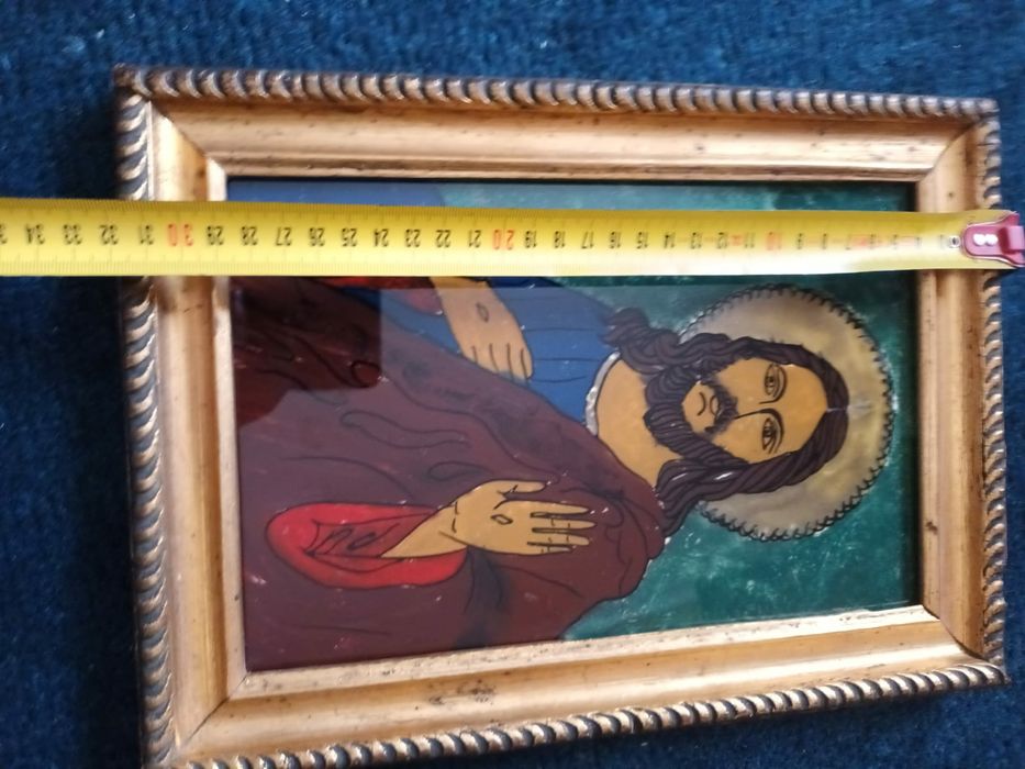 Icoana veche, pictura pe sticla