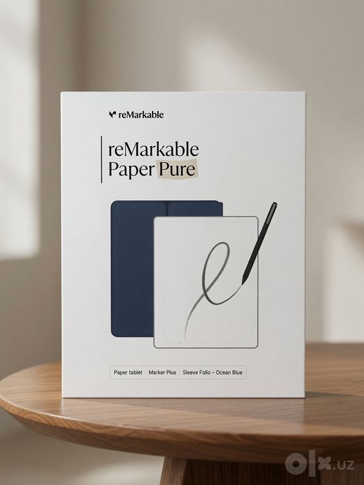 ReMarkable Paper Pure + Marker Plus + Sleeve Folio - Ocean Blue
